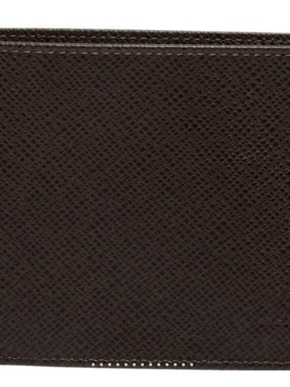 Louis Vuitton Dark Brown Textured Leather Bi-Fold Wallet - Picture 6 of 8